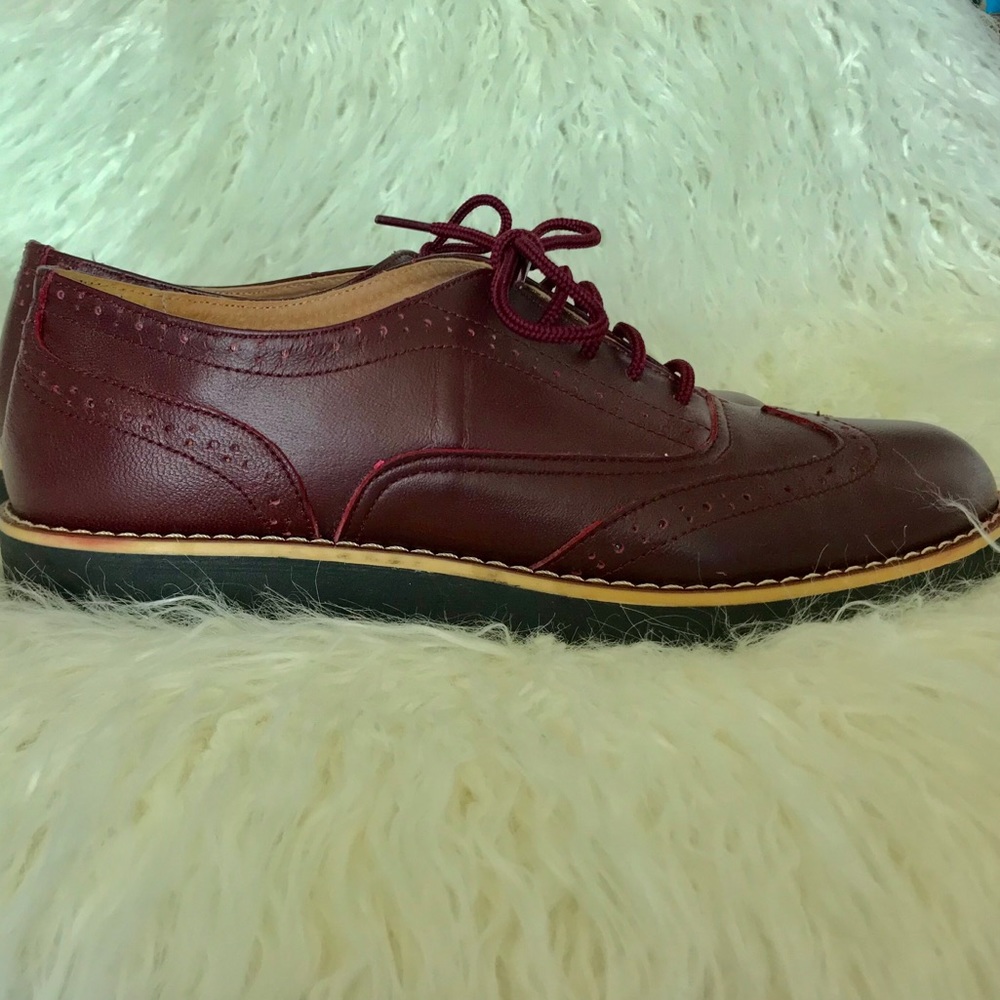 🌟sale⚡️Oxford leather shoes in maroon
